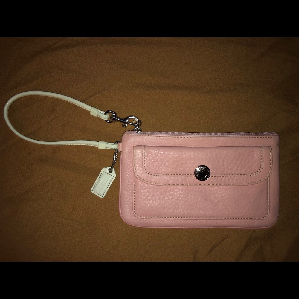 Pink Coach Wristlet